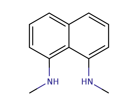 Molecular Structure of 20734-56-9 (1,8-Bis(methylamino)naphthalene)