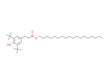 Molecular Structure of 2082-79-3 (Octadecyl 3-(3,5-di-tert-butyl-4-hydroxyphenyl)propionate)