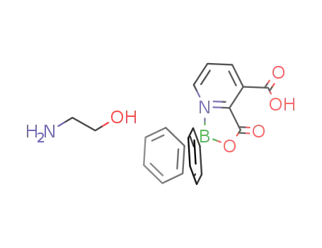 (ethanolammonium)[diphenyl((2-(3-carboxypyridyl))-carbonyloxy-O,N)borinate]