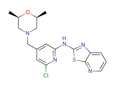 N-(6-chloro-4-((cis-2,6-dimethylmorpholino)methyl)pyridin-2-yl)thiazolo[5,4-b]pyridin-2-amine