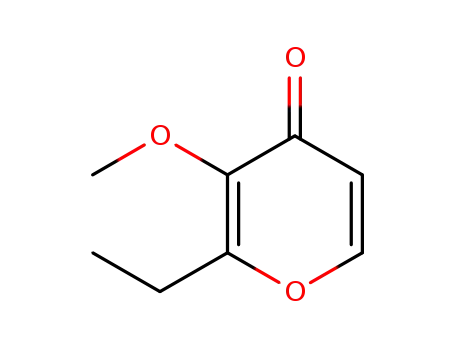 Molecular Structure of 50741-69-0 (4H-Pyran-4-one, 2-ethyl-3-methoxy-)