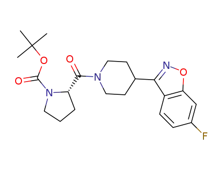 tert-butyl 2-(4-(6-fluorobenzo[d]isoxazol-3-yl)piperidin-1-carbonyl)pyrrolidine-1-carboxylate