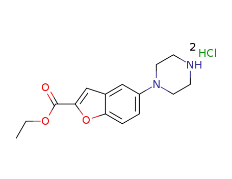 ethyl 5-(1-piperazinyl)benzofuran-2-carboxylate dihydrochloride