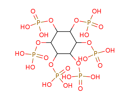 83-86-3,Phytic acid,Saure des phytins [German];D-myo-Inositol-1,2,3,4,5,6-hexaphosphate;Inositol 1,2,3,4,5,6-hexakisphosphate;meso-Inositol hexaphosphate;Phytate;Fytic acid;myo-Inositol hexaphosphate;Acide fytique [INN-French];(2,3,4,5,6-pentaphosphonooxycyclohexyl)oxyphosphonic acid;Inositol, hexakis(dihydrogen phosphate), myo-;Inosithexaphosphorsaure [German];Alkalovert;myo-Inositol,hexakis(dihydrogen phosphate);Acidum fyticum [INN-Latin];Myo-Inosistol hexakisphosphate;Inositol hexakis(phosphate);Hexakis(dihydrogen phosphate) myo-inositol (9CI);Inositol hexaphosphate;myo-Inositol hexakis(phosphate);