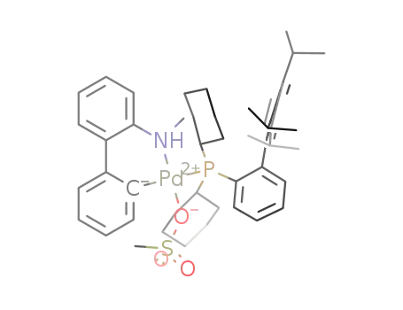 Molecular Structure of 1599466-81-5 (XPhos Palladacycle Gen. 4)