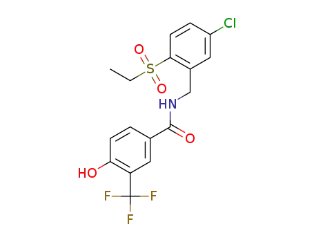 N-[(5-chloro-2-ethylsulfonylphenyl)methyl]-4-hydroxy-3-(trifluoromethyl)benzamide