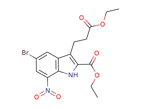 ethyl 5-bromo-3-(3-ethoxy-3-oxopropyl)-7-nitro-1H-indole-2-carboxylate