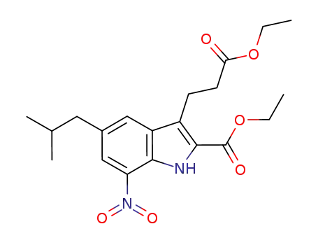 ethyl 3-(3-ethoxy-3-oxopropyl)-5-isobutyl-7-nitro-1H-indole-2-carboxylate