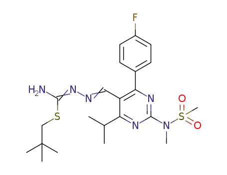 2-[N-methyl (methylsulphanamid)]-4-[(4-fluorophenyl)-6-isopropylpyrimidine-5-yl] methyleneamino-2-isopentylisothiourea
