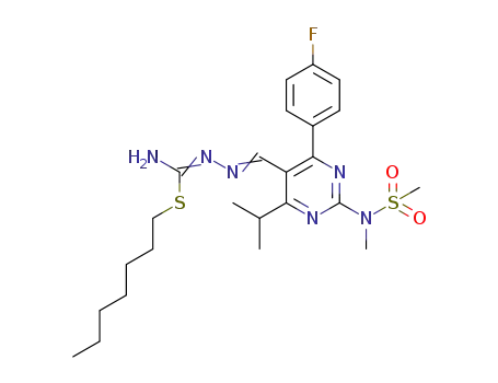 2-[N-methyl (methylsulphanamid)]-4-[(4-fluorophenyl)-6-isopropylpyrimidine-5-yl] methyleneamino-2-hepteneisothiourea