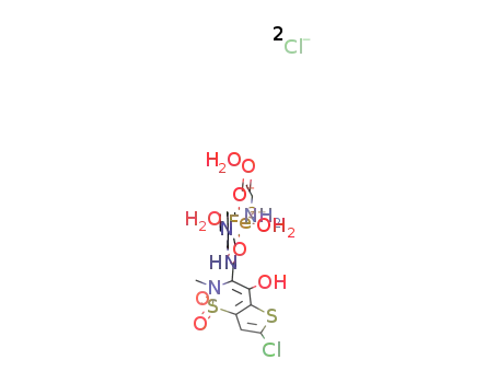 [Fe(lornoxicam)(glycine)(H2O)2]Cl2*H2O
