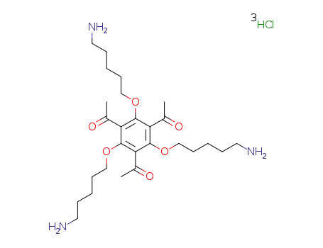 1,3,5-triacetyl-2,4,6-tris(5'-aminopentyloxy)benzene trihydrochloride