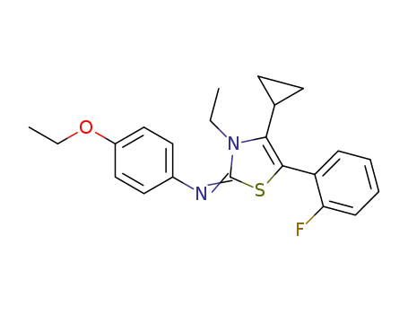 3-ethyl-2-(4'-ethoxyphenylimino)-4-cyclopropyl-5-(2'-fluoro-phenyl)-thiazole