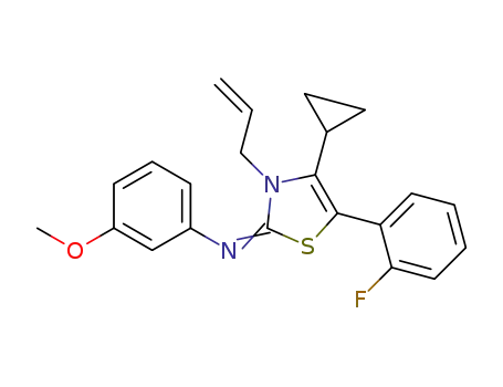 3-allyl-2-(3'-methoxyphenylimino)-4-cyclopropyl-5-(2'-fluoro-phenyl)-thiazole