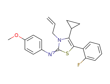 3-allyl-2-(4'-methoxyphenylimino)-4-cyclopropyl-5-(2'-fluorophenyl)-thiazole