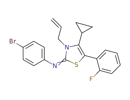 3-allyl-2-(4'-bromophenylimino)-4-cyclopropyl-5-(2'-fluorophenyl)-thiazole
