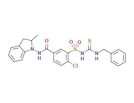 3-({[(benzylamino)carbonothioyl]amino}sulfonyl)-4-chloro-N-(2-methyl-2,3-dihydro-1H-indole-1-yl)benzamide