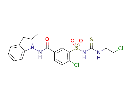 4-chloro-3-[({[(2-chloroethyl)amino]carbonothioyl}amino)sulfonyl]-N-(2-methyl-2,3-dihydro-1H-indole-1-yl)benzamide