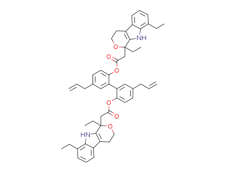 5,5'-diallyl-[1,1'-biphenyl]-2,2'-diyl-bis(2-(1,8-diethyl-1,3,4,9-tetrahydropyrano[3,4-b]indol-1-yl)acetate)