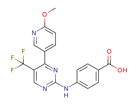 4-((4-(6-methoxy-3-pyridyl)-5-trifluoromethylpyrimidin-2-yl)amino)benzoic acid
