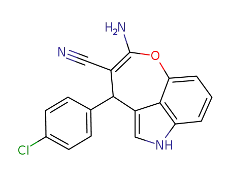 2-amino-4-(4-chlorophenyl)-4,6-dihydrooxepino[4,3,2-cd]indole-3-carbonitrile