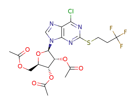 [(2R,3R,4R,5R)-3,4-bis(acetyloxy)-5-({6-chloro-2-[(3,3,3-trifluoropropyl)thio]-9H-purin-9-yl})tetrahydrofuran-2-yl]methyl acetate