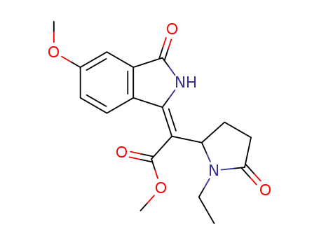 (E)-methyl 2-(1-ethyl-5-oxopyrrolidin-2-yl)-2-(5-methoxy-3-oxoisoindolin-1-ylidene)acetate