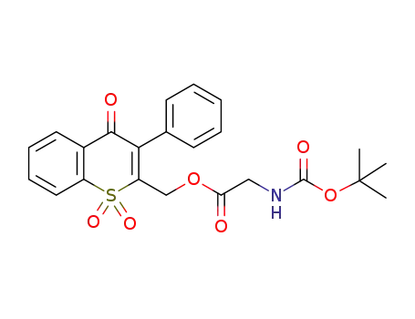 (1,1-dioxido-4-oxo-3-phenyl-4H-thiochromen-2-yl)methyl (tert-butoxycarbonyl)glycinate