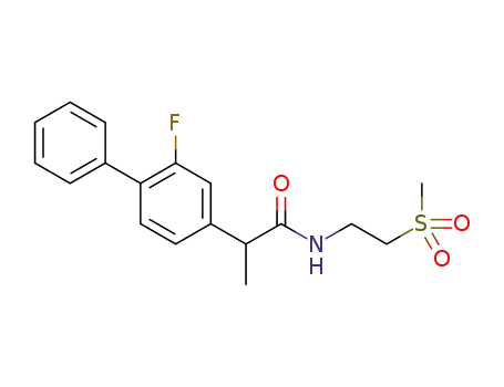 2-(2-fluorobiphen-4-yl)-N-(2-methylsulfonylethyl)propanamide
