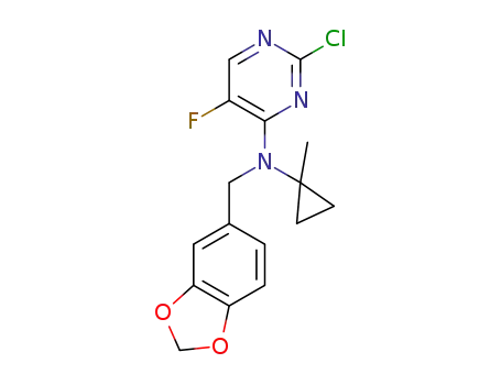 N-(1,3-benzodioxol-5-ylmethyl)-2-chloro-5-fluoro-N-(1-methylcyclopropyl)pyrimidin-4-amine