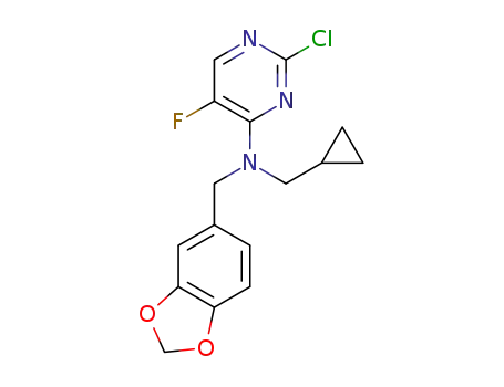 N-(1,3-benzodioxol-5-ylmethyl)-2-chloro-N-(cyclopropylmethyl)-5-fluoropyrimidin-4-amine