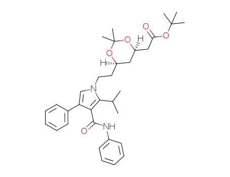 t-butyl 2-((4R,6R)-6-(2-(2-isopropyl-4-phenyl-3-(phenylcarbamoyl)-1H-pyrrol-1-yl)ethyl)-2,2-dimethyl-1,3-dioxan-4-yl)acetate