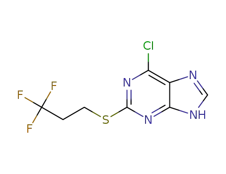 6-chloro-2-((3,3,3-trifluoropropyl)thio)-9H-purine
