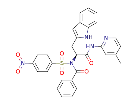 (2S)-3-(1H-indol-2-yl)-N-(4-methylpyridin-2-yl)-2-[N-(4-nitrobenzenesulfonyl)-1-phenylformamido]propanamide