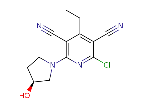 (S)-2-chloro-4-ethyl-6-(3-hydroxypyrrolidin-1-yl)pyridine-3,5-dicarbonitrile