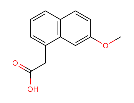 Molecular Structure of 6836-22-2 (2-(7-Methoxynaphthalen-1-yl)acetic acid)