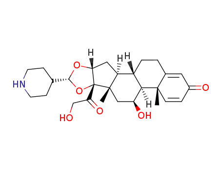 (1S,2S,4R,6R,8S,9S,11S,12S,13R)-11-hydroxy-8-(2-hydroxyacetyl)-9,13-dimethyl-6-(piperidin-4-yl)-5,7-dioxapentacyclo[10.8.0.02'9.04'8.013'18]icosa-14,17-dien-16-one