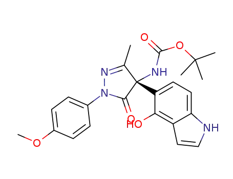 tert-butyl (S)-(4-(4-hydroxy-1H-indol-5-yl)-1-(4-methoxyphenyl)-3-methyl-5-oxo-4,5-dihydro-1H-pyrazol-4-yl)carbamate