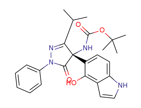 tert-butyl (S)-(4-(4-hydroxy-1H-indol-5-yl)-3-isopropyl-5-oxo-1-phenyl-4,5-dihydro-1H-pyrazol-4-yl)carbamate