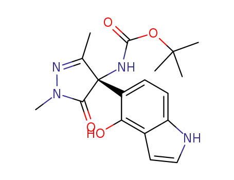 tert-butyl (S)-(4-(4-hydroxy-1H-indol-5-yl)-1,3-dimethyl-5-oxo-4,5-dihydro-1H-pyrazol-4-yl)carbamate