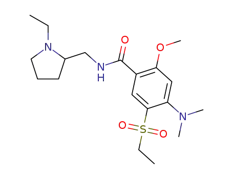 4-dimethylamino-N-((1-ethyl-2-pyrrolidinyl)methyl)-5-(ethylsulfonyl)-2-methoxybenzamide
