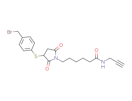 6-(3-((4-(bromomethyl)phenyl)thio)-2,5-dioxopyrrolidin-1-yl)-N-(prop-2-yn-1-yl)hexanamide