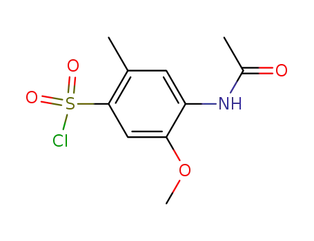 Molecular Structure of 68039-14-5 (4-acetamido-5-methoxy-2-methylbenzenesulphonyl chloride)