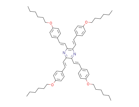 (E,E,E,E)-2,3,5,6-tetrakis[2-(4-hexyloxyphenyl)ethenyl]pyrazine