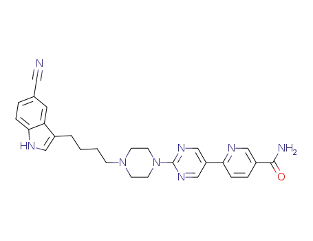 6-(2-(4-(4-(5-cyano-1H-indol-3-yl)butyl)piperazin-1-yl)pyrimidin-5-yl)nicotinamide