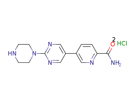 5-(2-(piperazin-1-yl)pyrimidin-5-yl)pyridine-2-carboxamide dihydrochloride