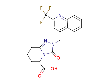 (5S)-3-oxo-2-{[2-(trifluoromethyl)quinolin-4-yl]methyl}-2,3,5,6,7,8-hexahydro[1,2,4]triazolo[4,3-a]pyridine-5-carboxylic acid