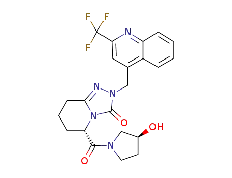 (5S)-5-{[(3S)-3-hydroxypyrrolidin-1-yl]carbonyl}-2-{[2-(trifluoromethyl)quinolin-4-yl]methyl}-5,6,7,8-tetrahydro[1,2,4]triazolo[4,3-a]pyridin-3(2H)-one