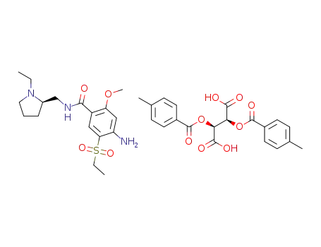 (R)-(+)-4-amino-N-[(1-ethyl-2-pyrrolidinyl)methyl]-5-(ethylsulfonyl)-2-methoxybenzamide di-p-toluoyl tartrate