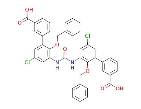 1,3-bis(5-chloro-3-(m-carboxyphenyl)-2-benzyloxyphenyl)urea